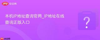 本机IP地址查询官网_IP地址在线查询正版入口