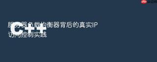 服务器负载均衡器背后的真实IP访问控制实践