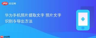 华为手机照片提取文字 照片文字识别与导出方法