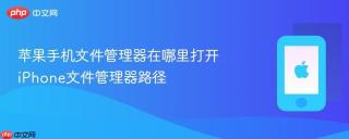 苹果手机文件管理器在哪里打开 iphone文件管理器路径