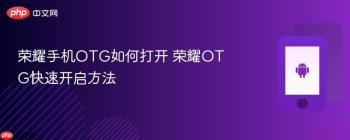 荣耀手机OTG如何打开 荣耀OTG快速开启方法