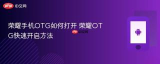 荣耀手机otg如何打开 荣耀otg快速开启方法