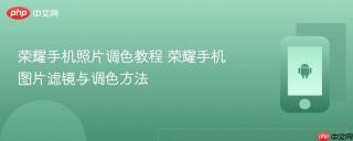 荣耀手机照片调色教程 荣耀手机图片滤镜与调色方法