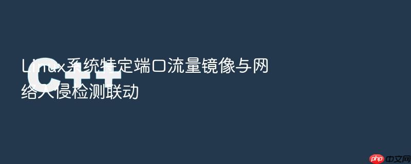 linux系统特定端口流量镜像与网络入侵检测联动