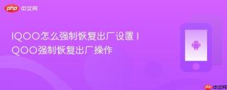 iqoo怎么强制恢复出厂设置 iqoo强制恢复出厂操作