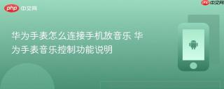 华为手表怎么连接手机放音乐 华为手表音乐控制功能说明
