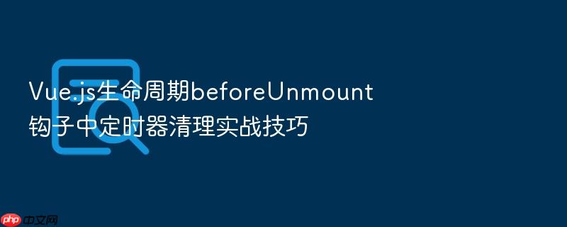 vue.js生命周期beforeunmount钩子中定时器清理实战技巧