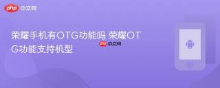 荣耀手机有otg功能吗 荣耀otg功能支持机型