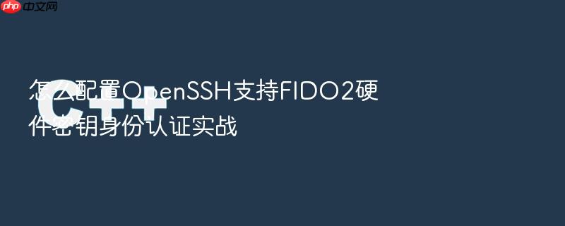 怎么配置openssh支持fido2硬件密钥身份认证实战