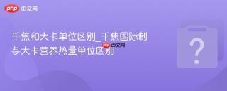 千焦和大卡单位区别_千焦国际制与大卡营养热量单位区别