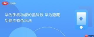 华为手机功能的黑科技 华为隐藏功能与特色玩法