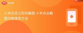小米自定义形状截图 小米自由截图功能使用方法