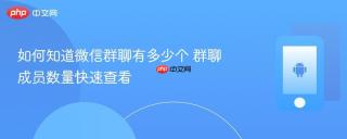 如何知道微信群聊有多少个 群聊成员数量快速查看