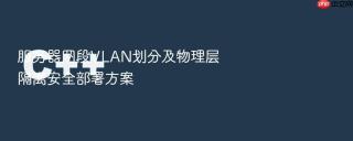 服务器网段VLAN划分及物理层隔离安全部署方案