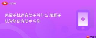 荣耀手机语音助手叫什么 荣耀手机智能语音助手名称
