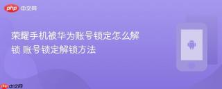荣耀手机被华为账号锁定怎么解锁 账号锁定解锁方法