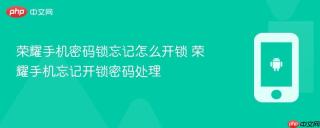 荣耀手机密码锁忘记怎么开锁 荣耀手机忘记开锁密码处理
