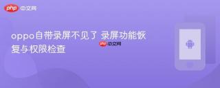 oppo自带录屏不见了 录屏功能恢复与权限检查