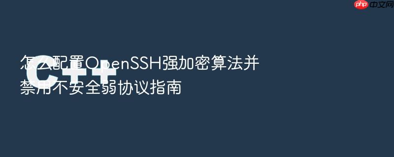 怎么配置openssh强加密算法并禁用不安全弱协议指南
