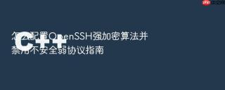 怎么配置openssh强加密算法并禁用不安全弱协议指南