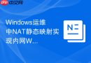 Windows运维中NAT静态映射实现内网Web服务器发布