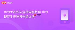 华为手表怎么连接电脑教程 华为智能手表连接电脑方法