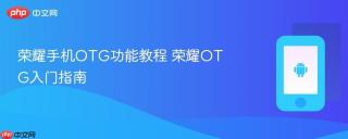 荣耀手机OTG功能教程 荣耀OTG入门指南