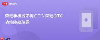 荣耀手机找不到OTG 荣耀OTG功能隐藏位置