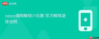 oppo强制解锁六位数 官方解锁途径说明