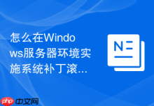 怎么在Windows服务器环境实施系统补丁滚动更新