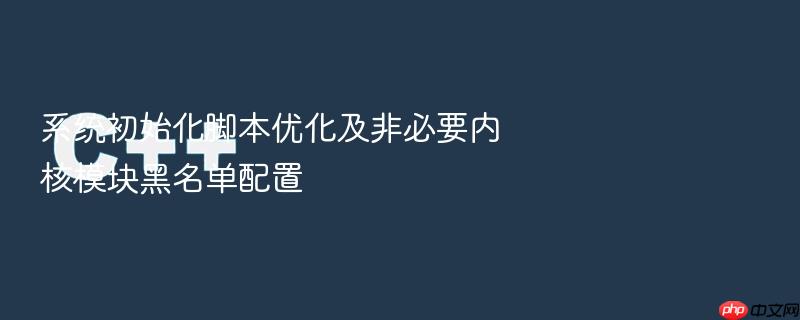 系统初始化脚本优化及非必要内核模块黑名单配置