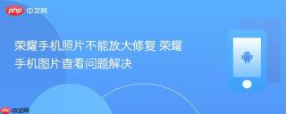 荣耀手机照片不能放大修复 荣耀手机图片查看问题解决