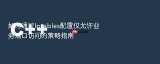 如何通过Iptables配置仅允许业务端口访问的策略指南