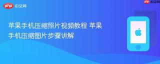 苹果手机压缩照片视频教程 苹果手机压缩图片步骤讲解