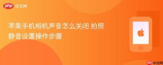 苹果手机相机声音怎么关闭 拍照静音设置操作步骤