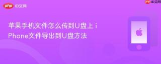 苹果手机文件怎么传到U盘上 iPhone文件导出到U盘方法