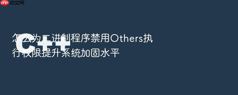 怎么为二进制程序禁用others执行权限提升系统加固水平