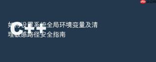 如何设置系统全局环境变量及清理敏感路径安全指南