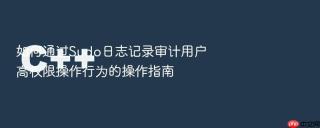 如何通过Sudo日志记录审计用户高权限操作行为的操作指南