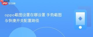 oppo截图设置在哪设置 手势截图与快捷开关配置路径