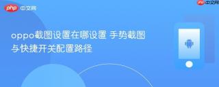oppo截图设置在哪设置 手势截图与快捷开关配置路径