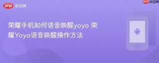 荣耀手机如何语音唤醒yoyo 荣耀Yoyo语音唤醒操作方法
