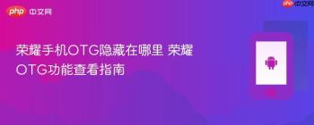 荣耀手机OTG隐藏在哪里 荣耀OTG功能查看指南