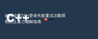 如何设置SSH登录失败重试次数限制防止暴力破解指南