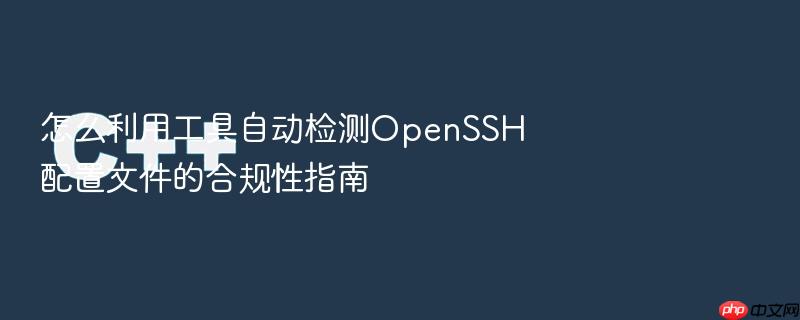 怎么利用工具自动检测openssh配置文件的合规性指南