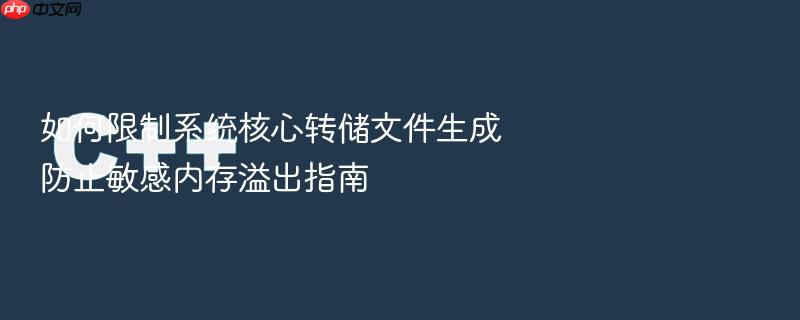 如何限制系统核心转储文件生成防止敏感内存溢出指南