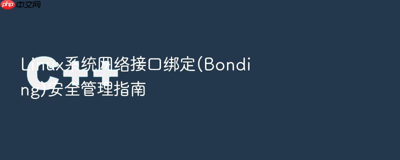 linux系统网络接口绑定(bonding)安全管理指南