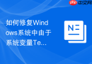 如何修复Windows系统中由于系统变量Temp路径权限不足导致的软件报错