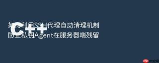 如何利用ssh代理自动清理机制防止私钥agent在服务器端残留