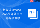 怎么排查Windows服务器中由于内存硬件故障导致的随机性蓝屏死机